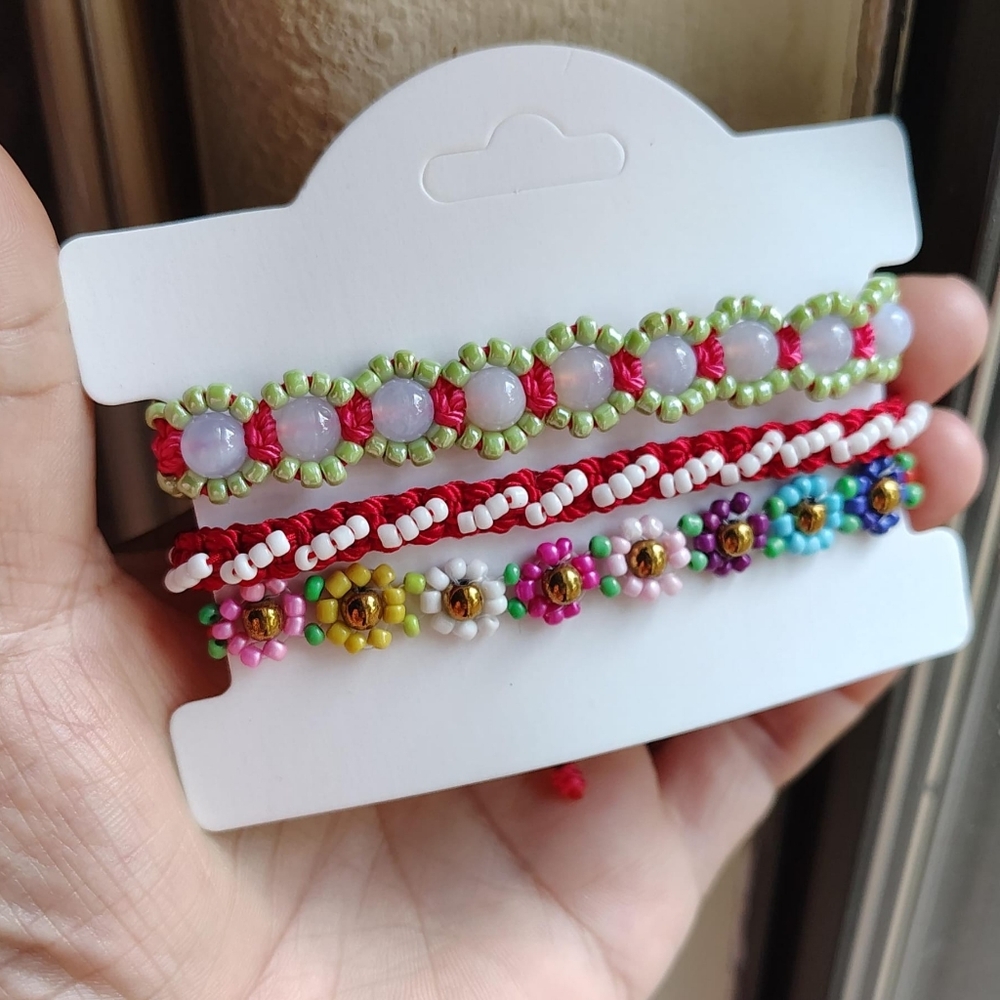 Colorful Beaded 3 Bracelet